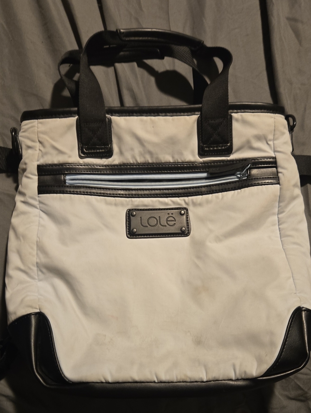 Lole Cream and Black Everyday Tote